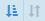 Example of the Sort icon in the Clock In / Clock Out feature in Bottle POS.
