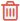Example of the trashcan icon used for deleting clock in / out records in Bottle POS.