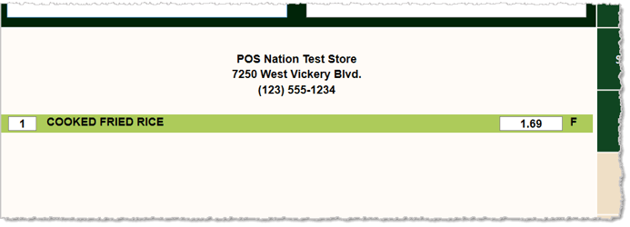 Image showing a product added to a transaction in the Markt POS.