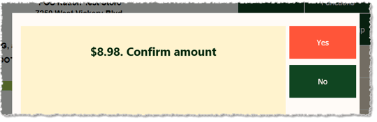 Image showing the remaining amount when paying for a transaction in the Markt POS Front End.