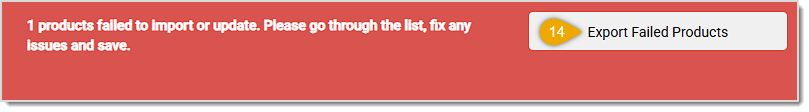 Image showing the error message in the Easy Import upload tool of the Markt POS Back End.