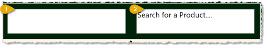 Image showing the scan and search areas of the Markt POS Front End.