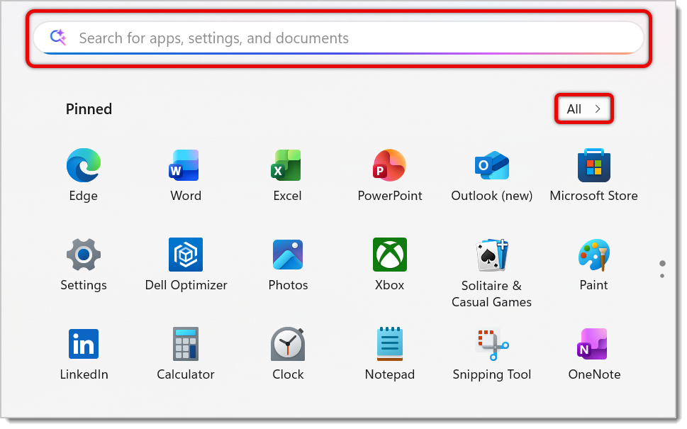 Image of the Windows 11 desktop menu.