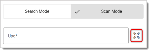 Image highlighting the Scan button in Scan Mode of the Quick Print area.