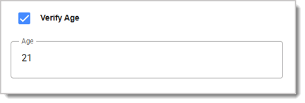 Image of the Age Verification module in the Sections page.