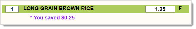 Image showing a product with the Unit Pricing special pricing method in the Front End of the system.